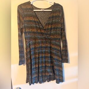 Mossimo Supply Co. Multicolor Striped Long Sleeve Dress